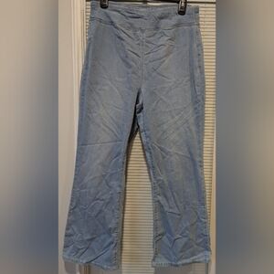 We The Free People Denim Jeans Large Mid Rise Crop Boot Cut Light Wash